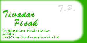 tivadar pisak business card